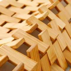 Mush Multipurpose Bamboo Mat for Bathroom, Kitchen, Door Mat, Patio, SPA, Sauna etc. Made with Water-Resistant Organic Bamboo Wood (1,Natural Bamboo) 40*60
