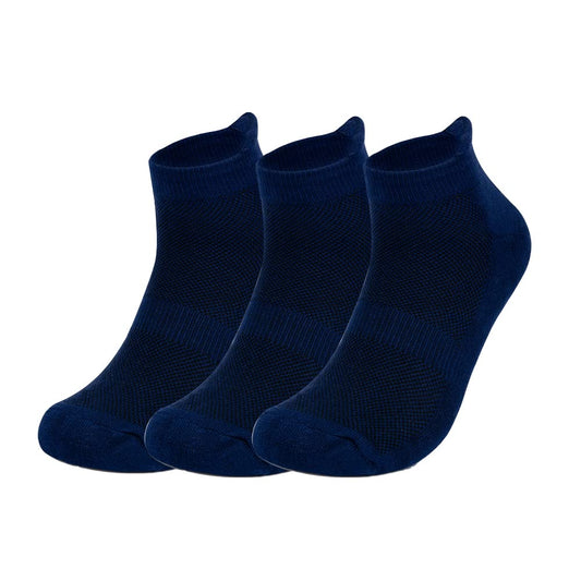 Mush Bamboo Ultra Soft, Anti Odor, Breathable, Anti Blister Ankle Socks for Men & Women for Running, Sports & Gym (Pack of 3) (Navy Sky, 3)