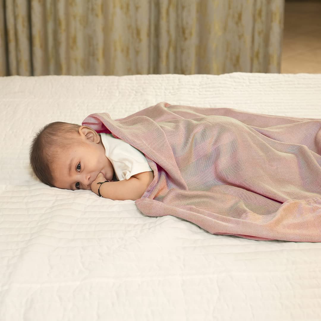 Mush Ultra-Soft, Light Weight & Thermoregulating, All Season 100% Bamboo Blanket & Dohar (Beige, Small - 3.33 x 4.5 ft)