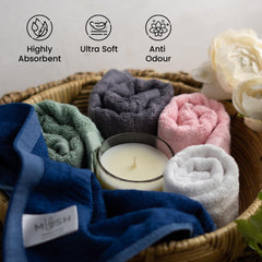 Mush 100% Bamboo Face Towel | Ultra Soft, Absorbent, & Quick Dry Towels for Facewash, Gym, Travel | Suitable for Sensitive/Acne Prone Skin | 13 x 13 Inches | 500 GSM (Pack of 9 Khaki)