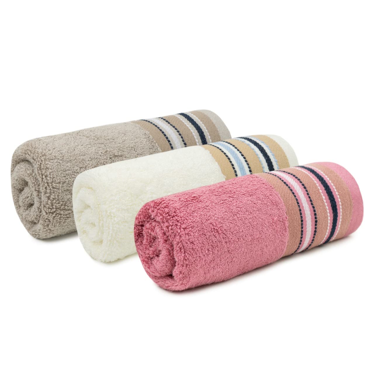 Mush Designer Bamboo Face Towel |Ultra Soft, Absorbent & Quick Dry Towel for Bath, Beach, Pool, Travel, Spa and Yoga (Face Towels, 3 Assorted)