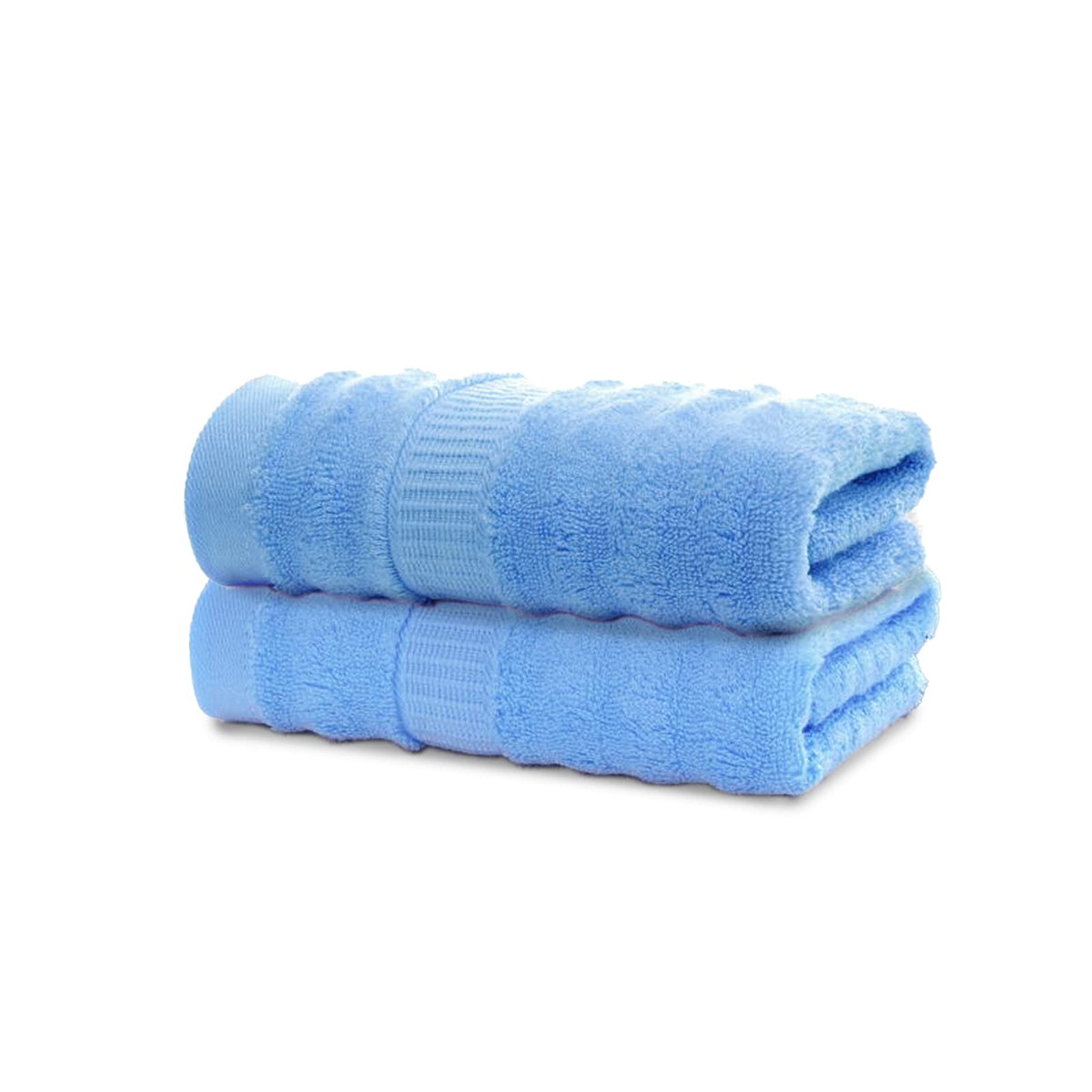Mush Ultra Soft & Super Absorbent | 600 GSM Bamboo Bath Towel Set | 29 X 59 Inches (Sky-Blue) Pack of 2