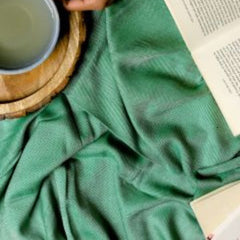 Mush Ultra-Soft, LightWeight & Thermoregulating, All Season 100% Bamboo Blanket & Dohar (Green, Large - 5 x 7.5 ft)(Lightweight)