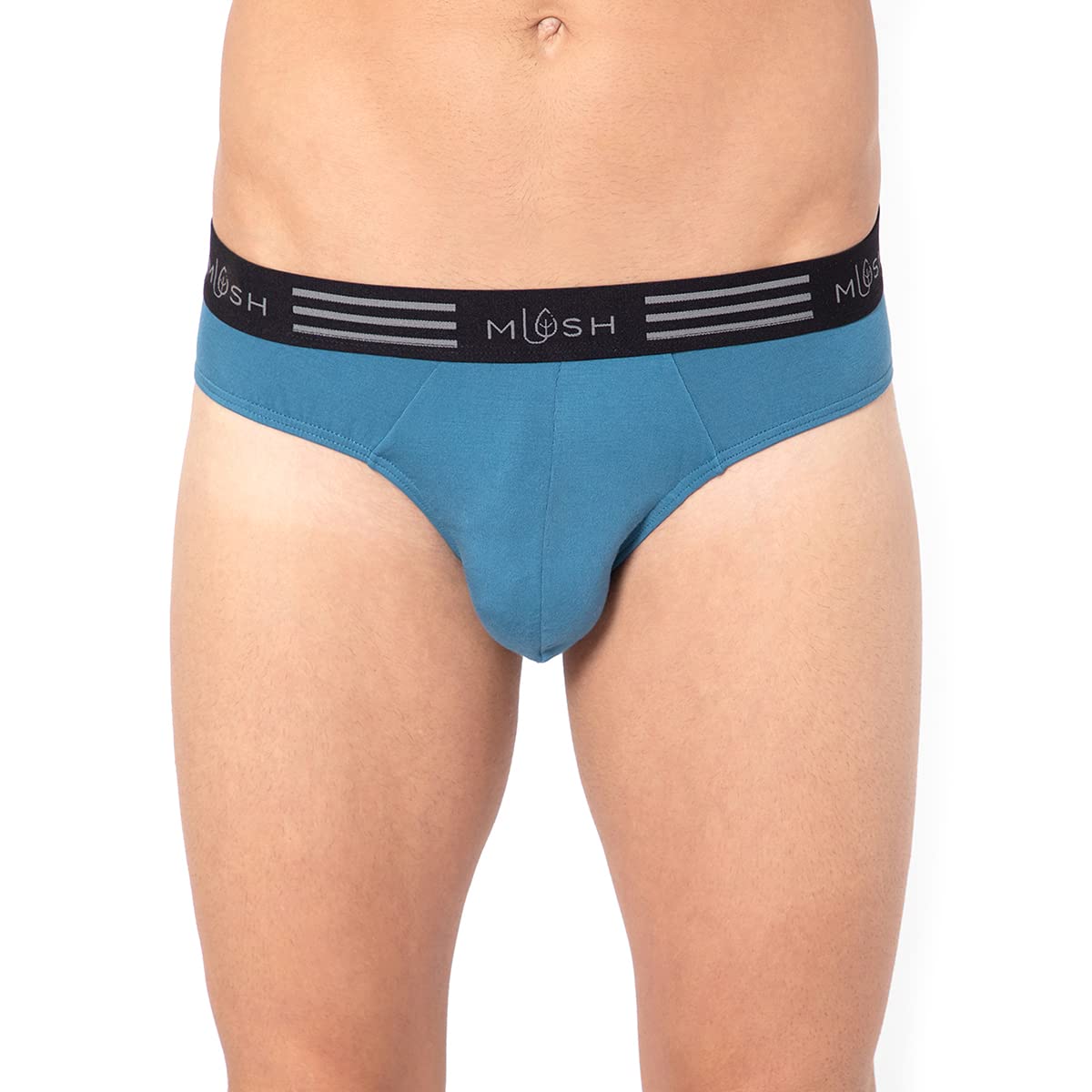 Mush Ultra Soft, Breathable, Feather Light Men's Bamboo Brief || Naturally Anti-Odor and Anti-Microbial Bamboo Innerwear (S, Blue)