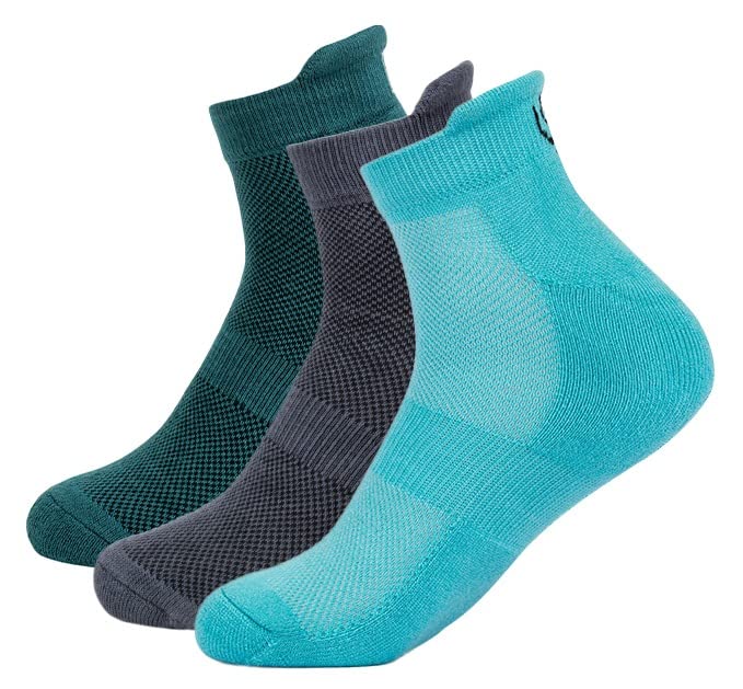 Mush Bamboo Ultra Soft, Anti Odor, Breathable, Anti Blister Ankle Socks for Men & Women for Running, Sports & Gym (Sea Green, Lavender, Sky Blue, Navy Blue, Lavender, Beige,6) Free Size