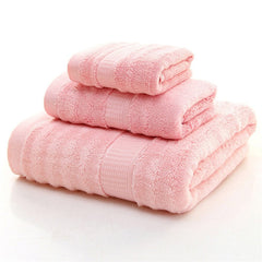 Mush Bamboo 3 PieceTowels Set | Ultra Soft, Absorbent and Antimicrobial 600 GSM (Bath Towel, Hand Towel and Face Towel) Perfect for Daily Use and Gifting (Pink)