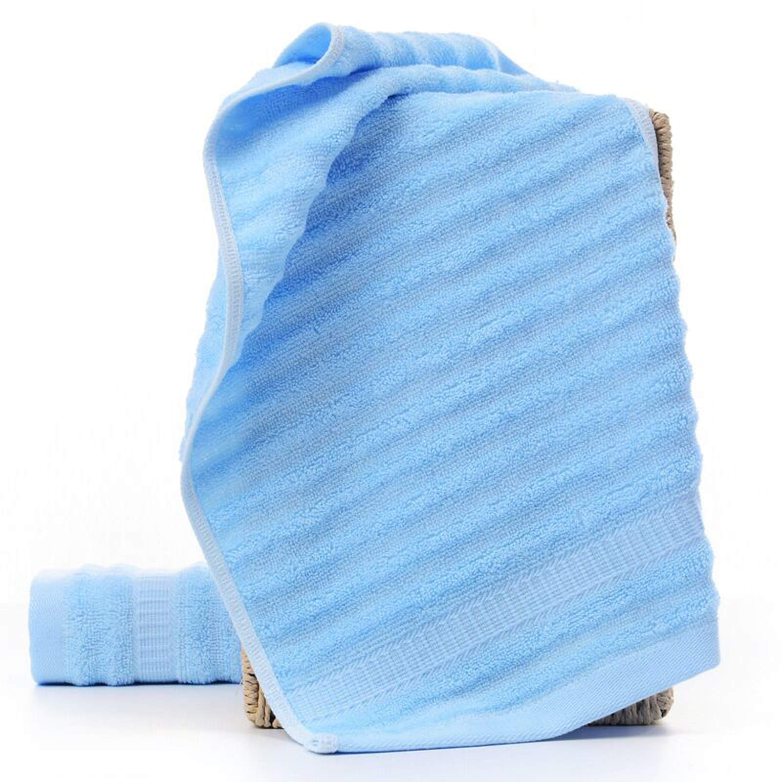 Mush Bamboo Hand Towel Set of 2 | 100% Bamboo | Ultra Soft, Absorbent & Quick Dry Towel for Daily use. Gym, Pool, Travel, Sports and Yoga | 75 X 35 cms | 600 GSM (Sky Blue)
