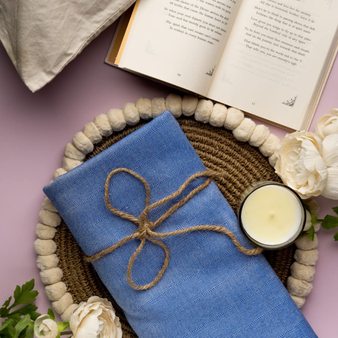 Mush Ultra-Soft, Light Weight & Thermoregulating, All Season 100% Bamboo Blanket (Navy Blue, Large - 5 x 7.5 ft)