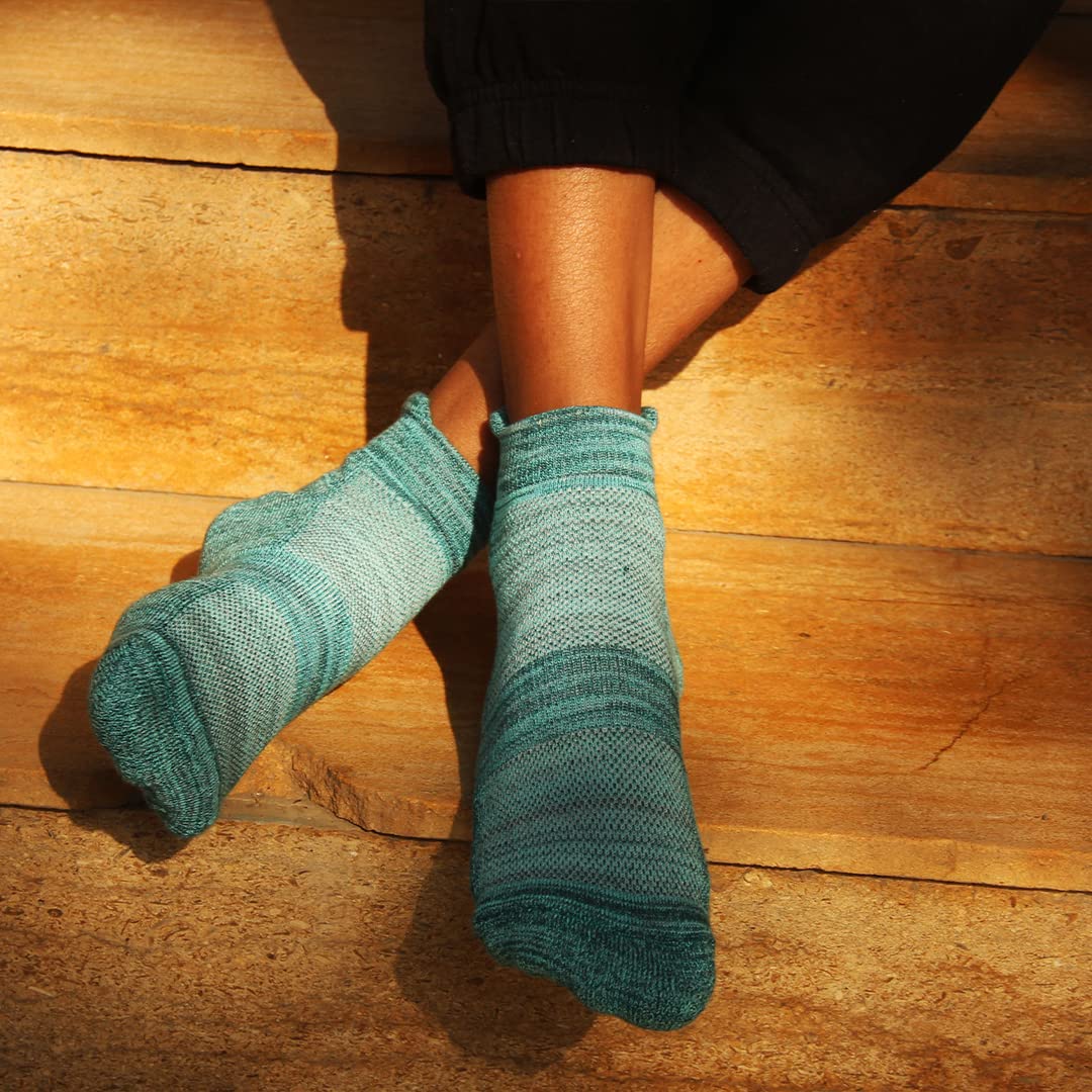 Mush Bamboo Ultra Soft, Anti Odor, Breathable, Anti Blister Ankle Socks for Men & Women for Casual & Sports Wear (Pack of 3, Melange Green)