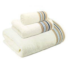 Mush Designer Bamboo Towelset |Ultra Soft, Absorbent & Quick Dry Towel for Bath, Beach, Pool, Travel, Spa and Yoga (3 Pieces Towelset, Pearl White)