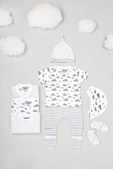 Mush Ultra Soft Bamboo Unisex Fabric Unisex Gift Set for New Born Baby/Kids Pack of 9, (0-3 Months, Daylight)