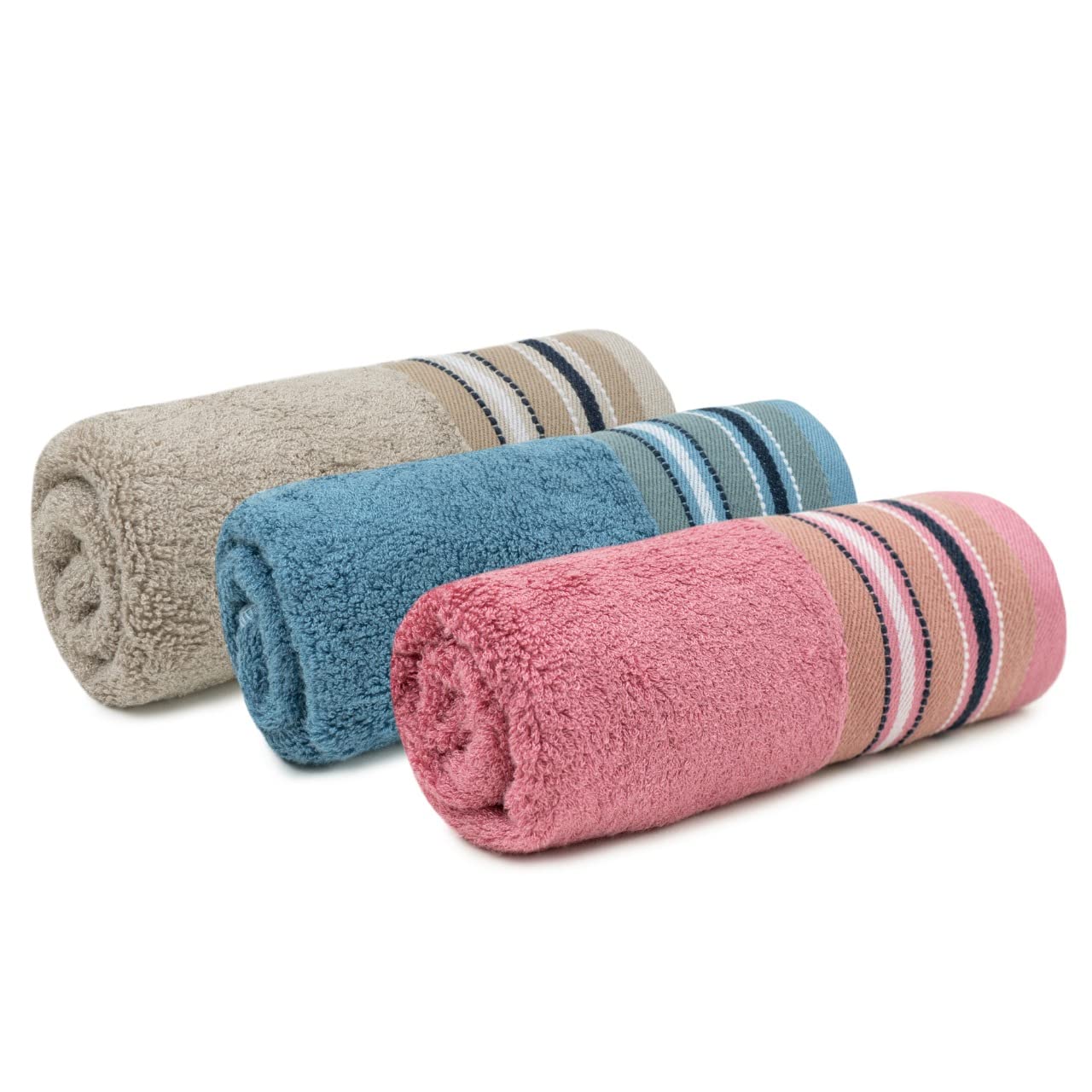 Mush Designer Bamboo Face Towel |Ultra Soft, Absorbent & Quick Dry Towel for Bath, Beach, Pool, Travel, Spa and Yoga (Face Towels, Assorted3)