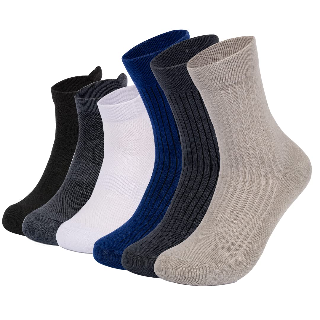 Mush Bamboo Ultra Soft, Anti Odor, Breathable, Anti Blister Ankle Socks for Men & Women for Running,Sports & Gym Pack of 6 Free Size