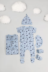 Mush Ultra Soft Bamboo Unisex Fabric Unisex Gift Set for New Born Baby/Kids Pack of 9, (3-6 Month, Aeroplane)