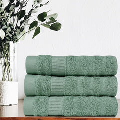 Mush 550 GSM Hand Towel Set of 2 | 100% Bamboo |Ultra Soft, Absorbent & Quick Dry Towel for Gym, Pool, Travel, Spa and Yoga | 29.5 x 14 Inches (Set of 6 Olive)