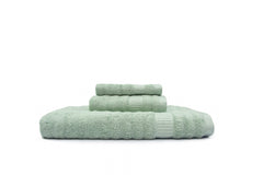 Mush Bamboo Towel: Ultra Soft, Absorbent - 600 GSM 6 Piece Couple Set (Cream & Green, 2)