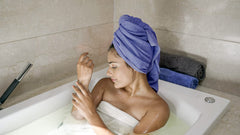 Mush Soak n Scrub Towel - Special Dual Textured Towel with Goodness of Bamboo and Organic Cotton (1, Blue Sapphire)