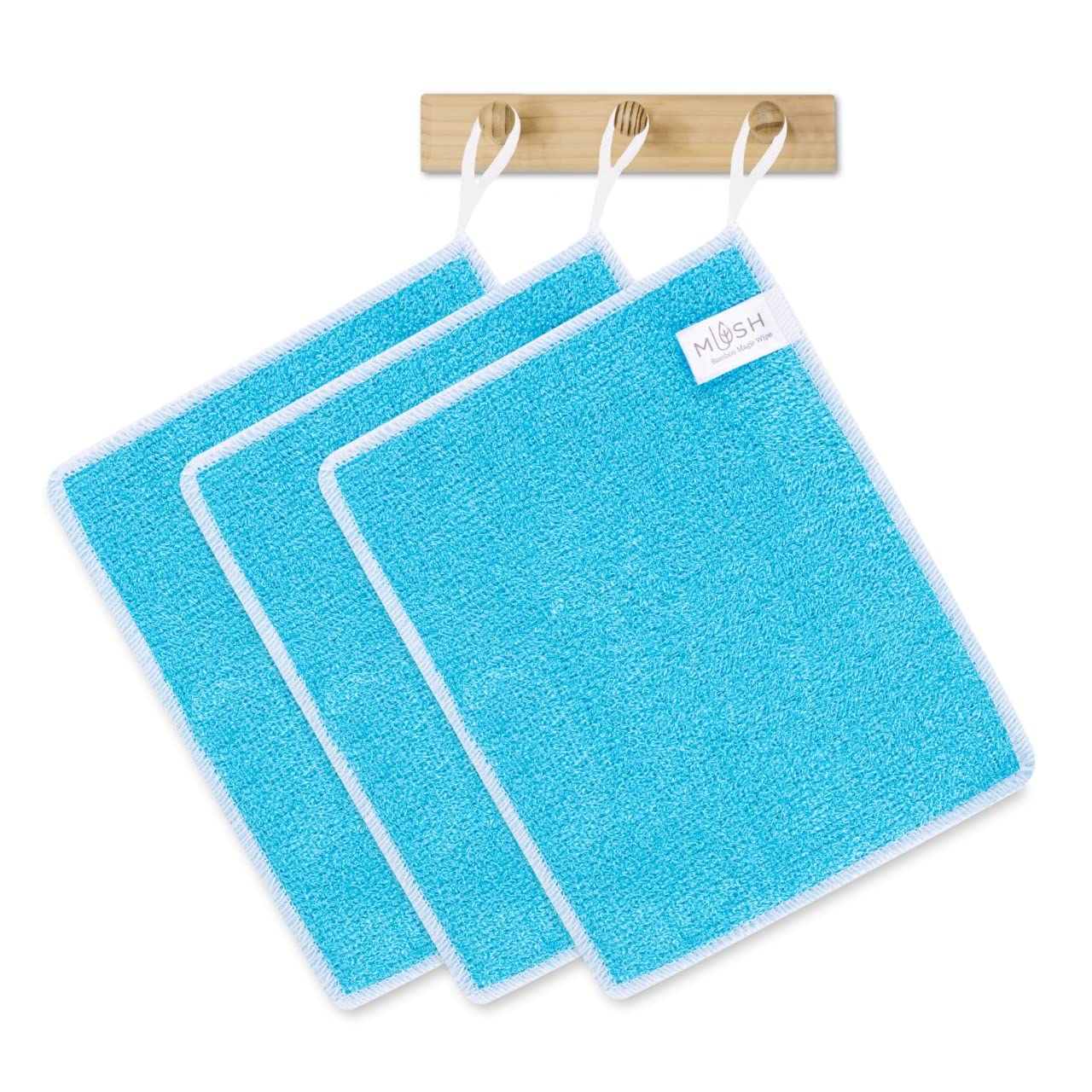 Mush Bamboo Super Absorbent, Anti Odor, Lint and Streak Free Reusable Cleaning Towel- Multipurpose Wash Cloth for Kitchen, Car, Windows, Glass, Utensils, Furniture.