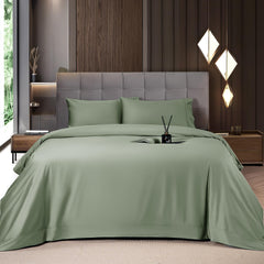 Mush 100% Bamboo Bedsheet for King Size Bed with 2 Pillow Covers | Luxuriously Soft, Breathable and Naturally Anti Microbial Thermoregulating Bed Sheet 400TC (Forest Shadow)
