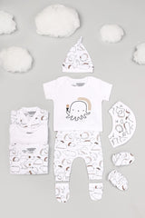 Mush Ultra Soft Bamboo Unisex Fabric Unisex Gift Set for New Born Baby/Kids Pack of 9, (3-6 Month, Marine Life)