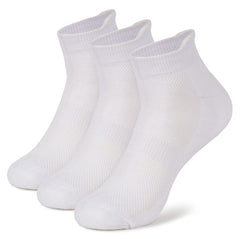 Mush Men's Ankle Length Rayon Socks (Pack Of 3) (AnkSocks123_White)