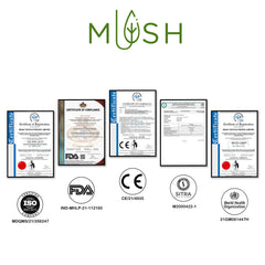 Mush 3 Layered Surgical Disposable Face Mask with Melt-Blown Filter and Soft Ear loop, CE, ISO, FDA Certified (3 Ply- Grey, Pack of 50)