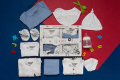 Mush Ultra Soft Bamboo Unisex Fabric Unisex Gift Set for New Born Baby/Kids Pack of 9, (0-3 Months, Stary Night)