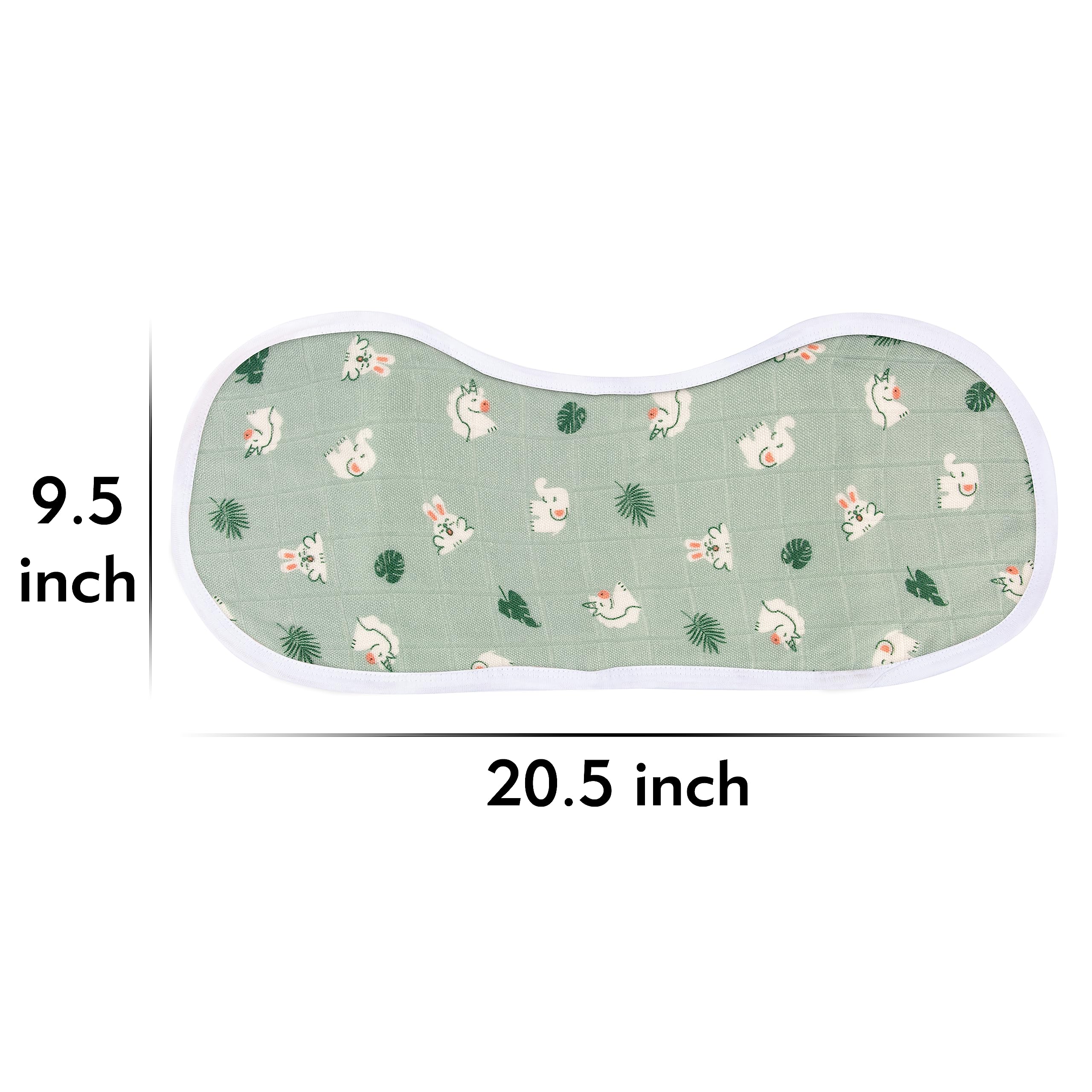 Mush Super Soft 100% Bamboo Terry Washcloth/Reusable Baby Wipes/Baby Towel for New Born || 500 GSM || Absorbent, Anti-Microbial, Sensitive Skin Friendly. (2, Geo Mustard, Rabbit Green)