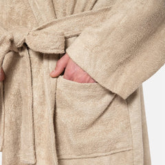 Mush 100% Bamboo Bathrobe for Men / Women (Unisex) S/M,(Pack of 1) (L, Royal Beige)