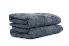 Mush Bamboo Hand Towel Set of 2 | 100% Bamboo | Ultra Soft, Absorbent & Quick Dry Towel for Daily use. Gym, Pool, Travel, Sports and Yoga | 75 X 35 cms | 600 GSM (Space Grey)