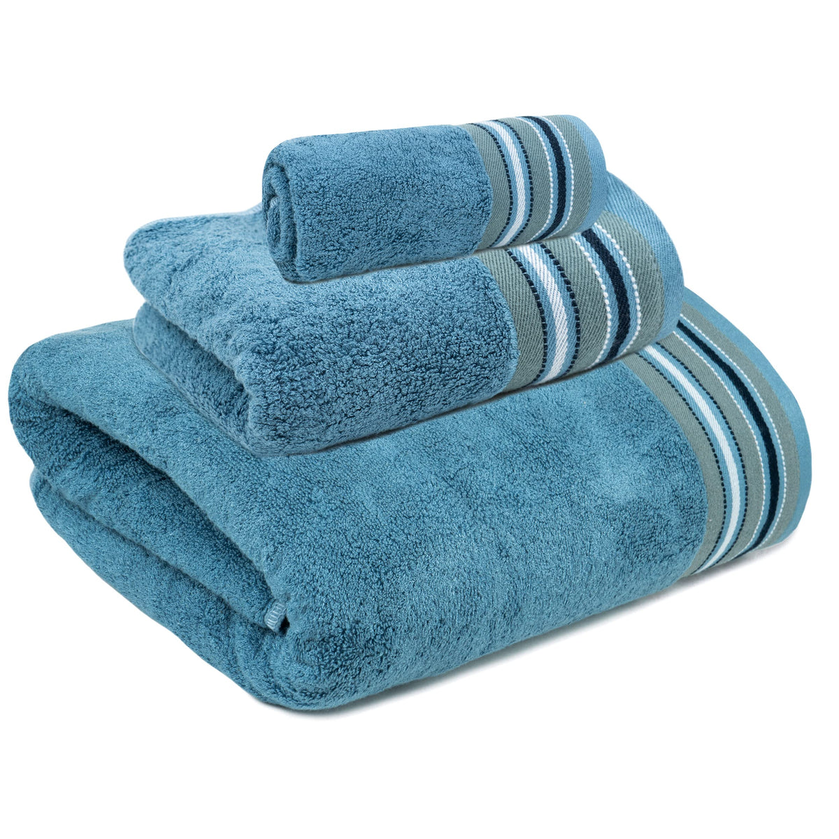 Mush Designer Bamboo Towelset |Ultra Soft, Absorbent & Quick Dry Towel for Bath, Beach, Pool, Travel, Spa and Yoga (3 Pieces Towelset, Emerald Blue)