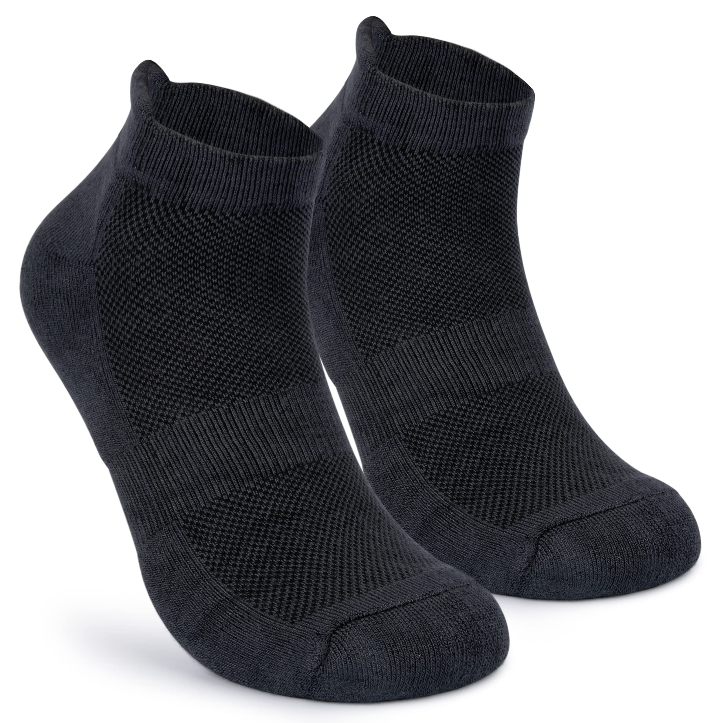 Mush Bamboo Ultra Soft, Anti Odor, Breathable, Anti Blister Ankle Socks for Men & Women for Running, Sports & Gym (Pack of 3) (Dark Grey,Black,Sea Green)