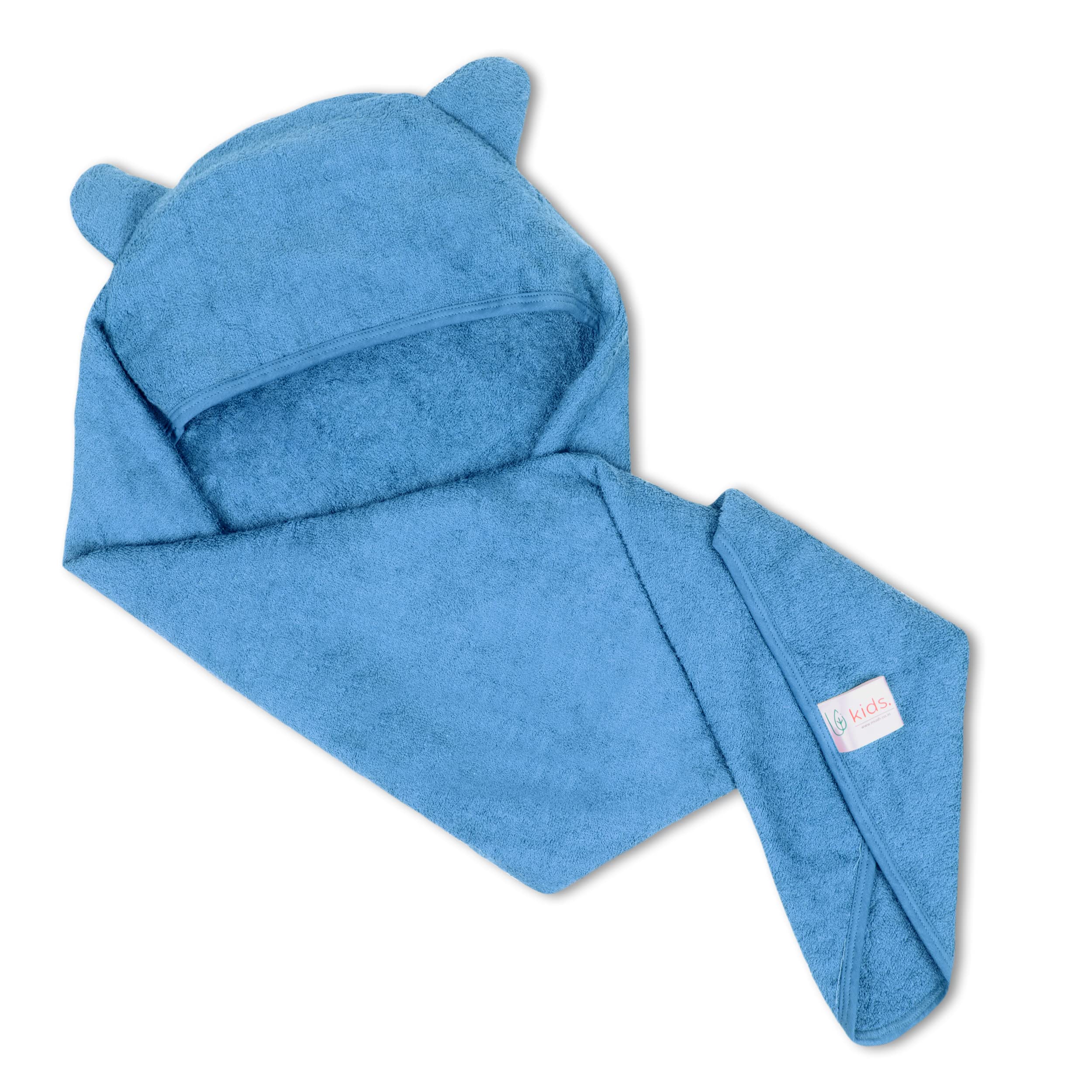 Mush Ultra Soft & Super Absorbent Bamboo Hooded Towel for Kids (1, Blue)