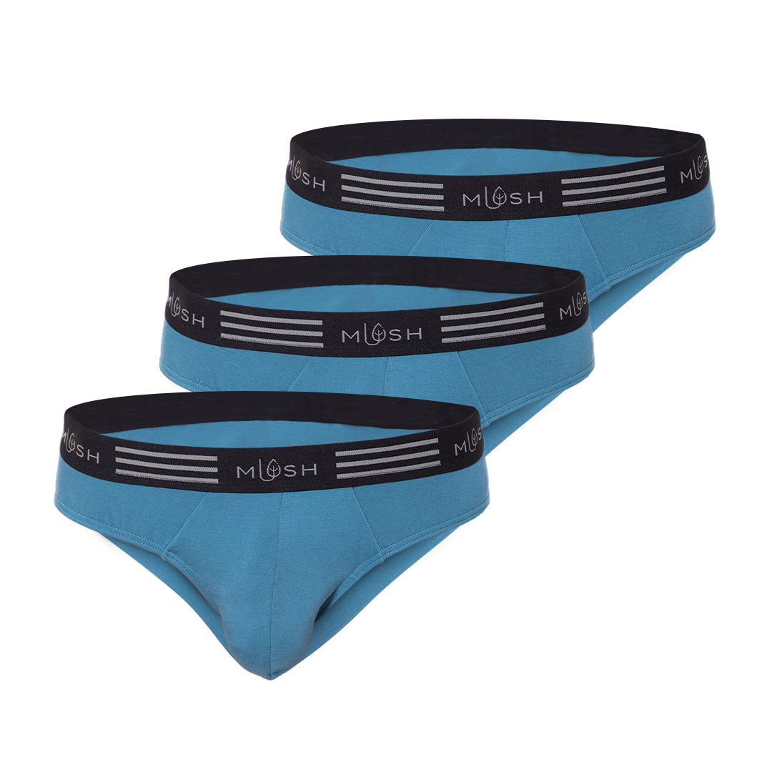 Mush Ultra Soft, Breathable, Feather Light Men's Bamboo Brief || Naturally Anti-Odor and Anti-Microbial Bamboo Innerwear (Pack of 3)
